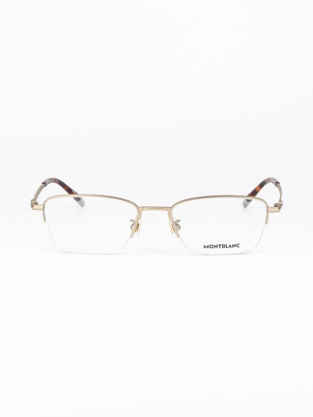 Montblanc Women Eyeglasses Gold Rectangle MB0133O 003 NEW AUTHENTIC